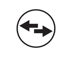 Side arrows direction icon vector symbol design illustration