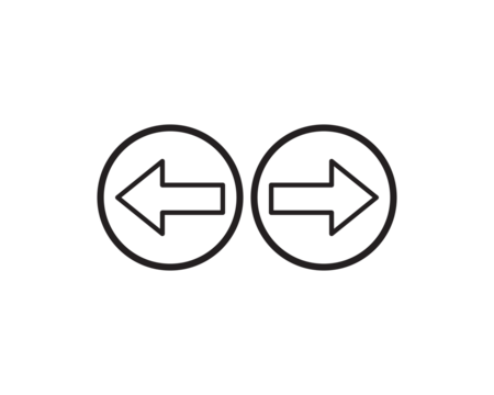 Side arrows direction icon vector symbol design illustration