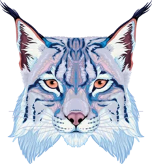 Fototapeten Lynx head, vector isolated animal. © ddraw