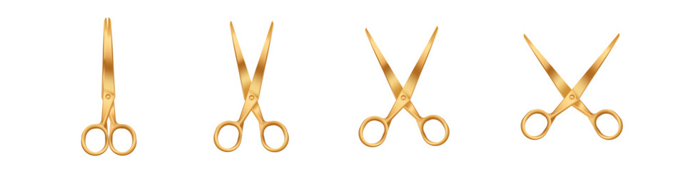 Scissors icon set. Scissors cut. - obrazy, fototapety, plakaty