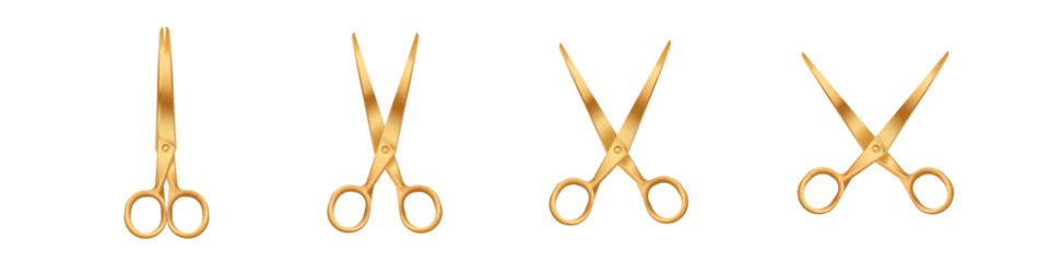 Fotobehang Scissors icon set. Scissors cut. © 123levit
