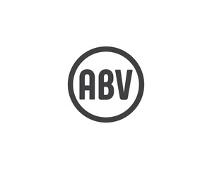 ABV logo design vector template