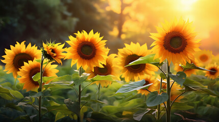 Sunflowers full bloom