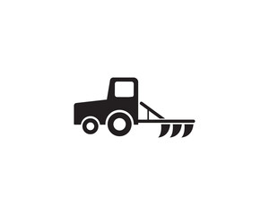 Tractor plow icon vector symbol design illustration