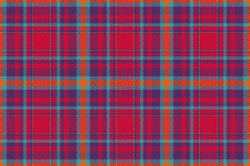 Textile texture tartan of vector seamless fabric with a background check plaid pattern.