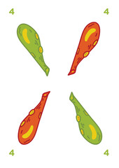 Spanish deck of cards game. Hand drawn vector illustration, stylized in traditional line art. art decorations, print for decoration. Isolated background