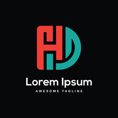Fototapeta premium HID Letter Logo Design Free Icon