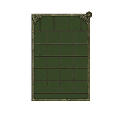 metal frame, medieval style game ui