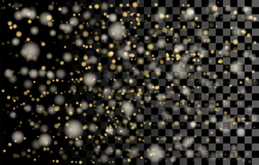 Abstract blurred light element that can be used for cover decoration or background. Sparkle, gold bokeh