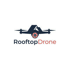 Roof Drone Logo. Simple and modern, suitable for the construction, real estate and mortgage industries.