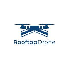 Roof Drone Logo. Simple and modern, suitable for the construction, real estate and mortgage industries.