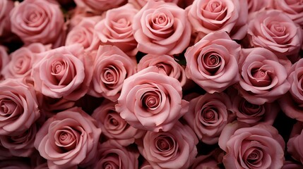 Endless Beauty in a Sea of Blush Pink Roses Symbolizing Love, Grace, and Elegance