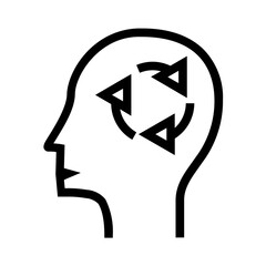 silhouette with brain