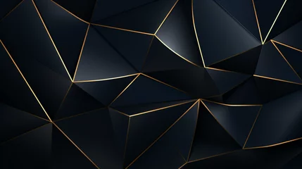 Fotobehang Abstract 3d polygonal pattern luxury lines © Mishi