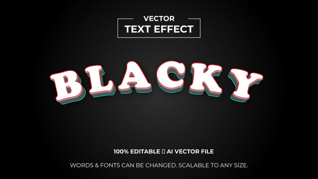 blacky typography premium editable text effect - Style text effects. banner, background, wallpaper, flyer, template, presentation, backdrop. editable text effect. vector illustration