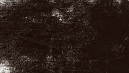 Naklejka premium Black and white vintage scratched grunge isolated on background, old film effect. Distressed old paper abstract stock texture overlays. space for text.