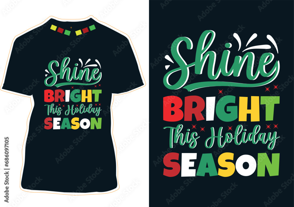 Canvas Prints Shine Bright This Holiday Season T-shirt Design