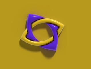 Abstract Web 3D Logo Design.