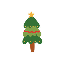 cartoon christmas tree
