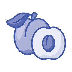 Visually appealing icon of plum in modern style, ready to use icon