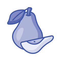 An amazing icon of pear, healthy and organic food