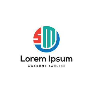 SMJ Letter Logo Design Free Icon