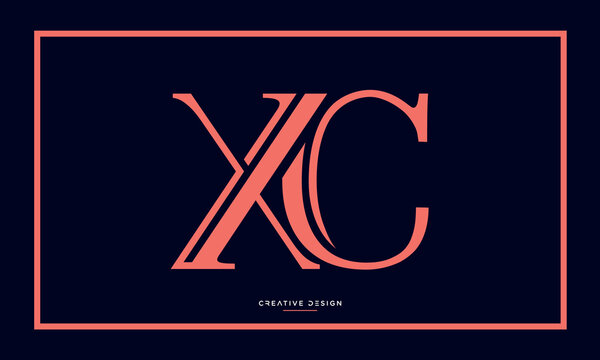 Alphabet letters icon logo XC or CX