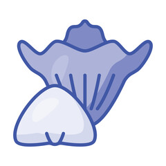 Water caltrop nut icon design in modern and trendy style, ready for premium use