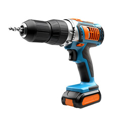 Electric drill, cut out - stock png. - obrazy, fototapety, plakaty
