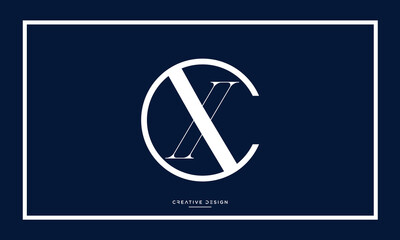 Alphabet letters icon logo XC or CX