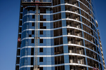 Fototapeta premium construction site of a skyscraper building
