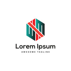 Fototapeta premium WXM Letter Logo Design Free Icon