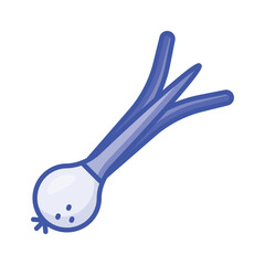 Green onion, scallion vector design, isolated on white background