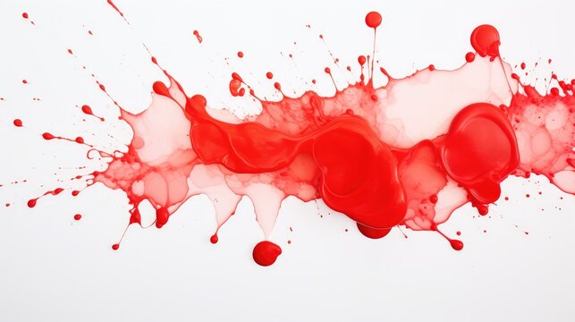 Red blots on a white background