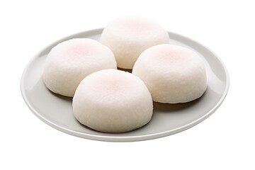 Authentic Japanese Mochi Rice cake on a transparent background