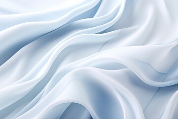 Background with flowing soft blue cloth - obrazy, fototapety, plakaty