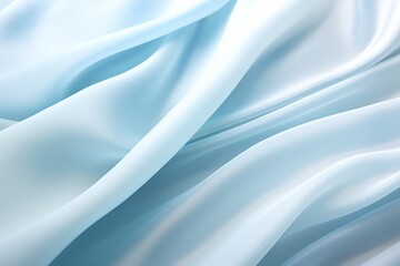 Background with flowing soft blue cloth