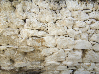 irregular texture of old stone wall