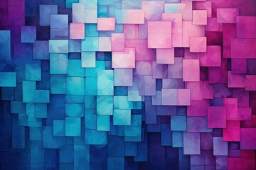 Abstract square mosaic background. Created with Ai