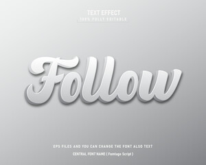 Obraz premium Modern text effect for typography project