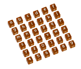 Alphabet and number color cubes
