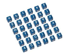 Alphabet and number color cubes