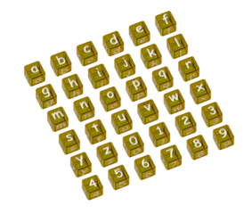 Alphabet and number color cubes