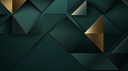 Abstract triangle pattern luxury dark green