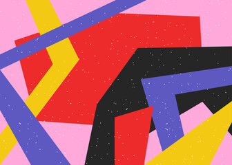 Naklejka premium Abstract modern geometric shapes background. Colorful backdrop with abstract elements. Poster design. Graphic template vector design
