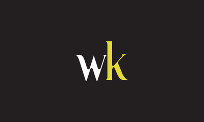 WK, KW , W ,K, Abstract Letters Logo Monogram	