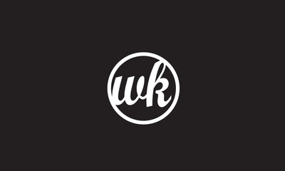 WK, KW , W ,K, Abstract Letters Logo Monogram	