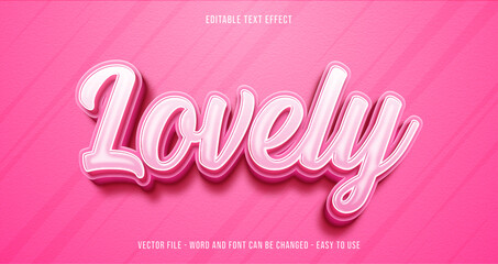 Editable lovely text effect, valentine text theme