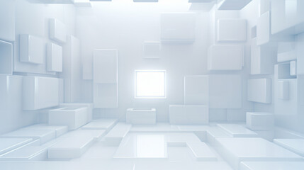Abstract white square shape