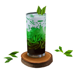 Green cendol drink 